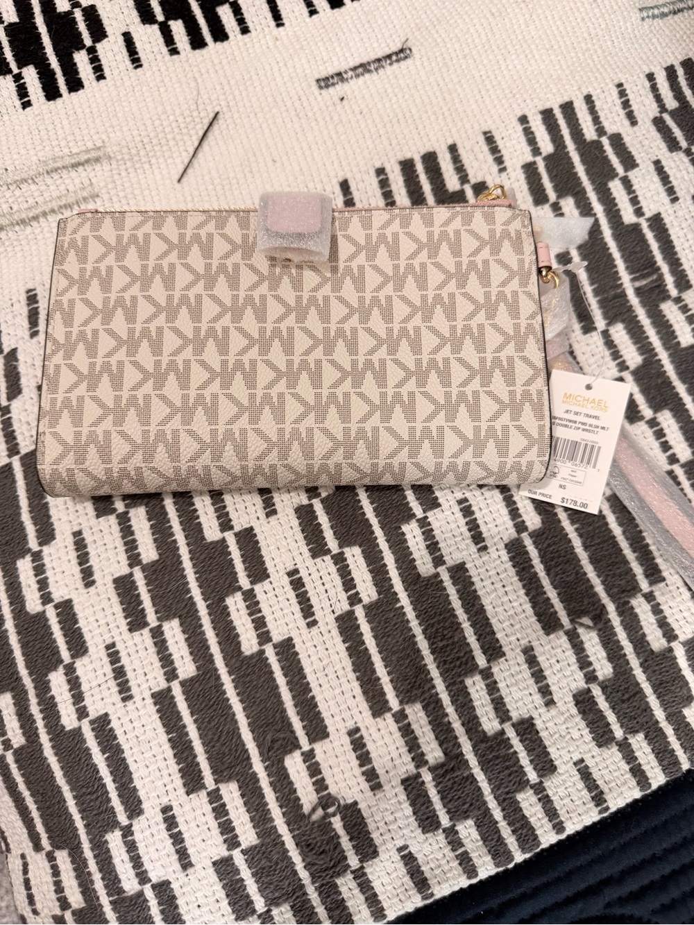 Michael Kors Light Beige Logo Continental Wallet